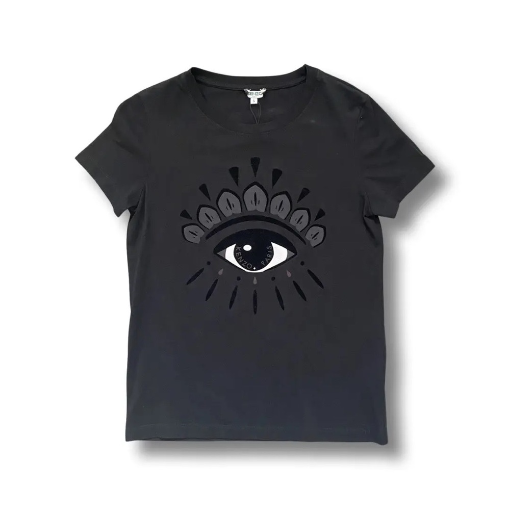 KENZO Black T-Shirt with Eye Design